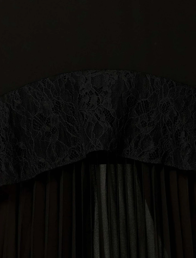 Lara Pleated Ruffle Maxi