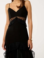 Lara Pleated Ruffle Maxi