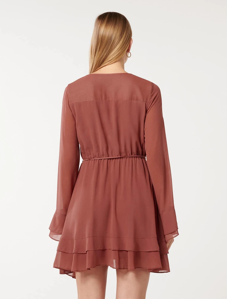 Piper Ruffle Long Sleeve Mini Dress