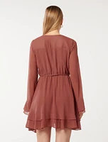 Piper Ruffle Long Sleeve Mini Dress