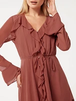 Piper Ruffle Long Sleeve Mini Dress