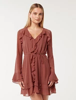 Piper Ruffle Long Sleeve Mini Dress