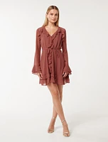 Piper Ruffle Long Sleeve Mini Dress