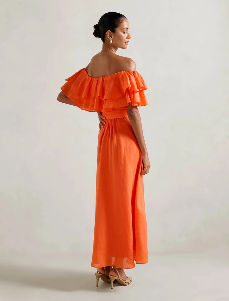 Jemima Petite Ruffle Midi Dress