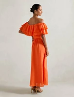 Jemima Petite Ruffle Midi Dress