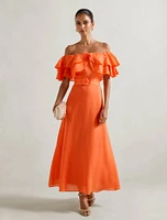 Jemima Petite Ruffle Midi Dress