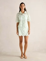 Lola Button Lace Mini Skirt