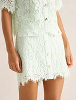 Lola Button Lace Mini Skirt