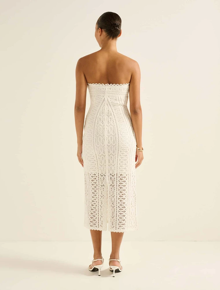 Arianna Crochet Midi Dress