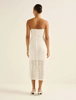 Arianna Crochet Midi Dress