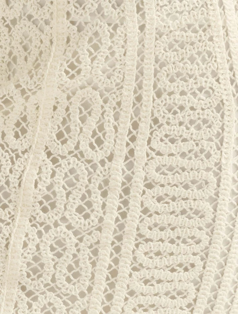 Arianna Crochet Midi Dress
