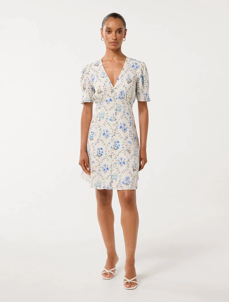 Berna Petite Printed Mini Dress