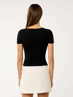 Shauna Trim Front Top