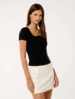 Shauna Trim Front Top