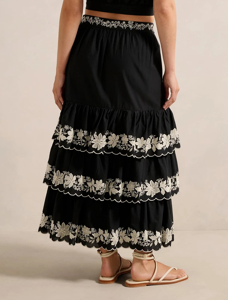 Blaire Embroidery Maxi Skirt