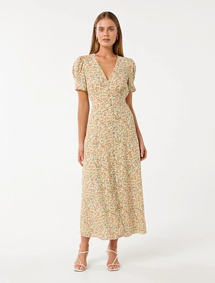 Safira Printed Midi Sun Dress