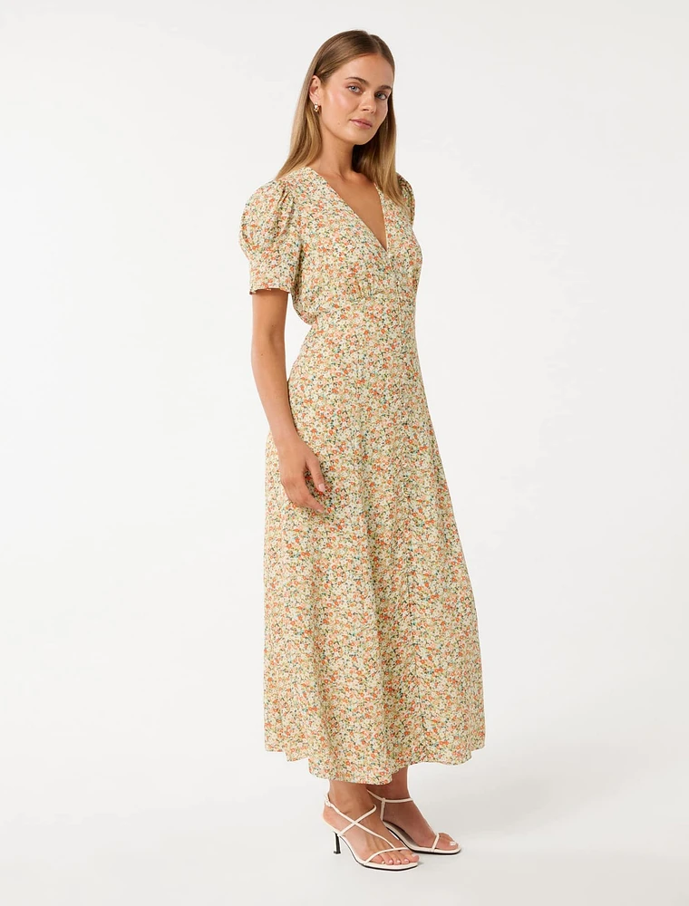 Safira Printed Midi Sun Dress