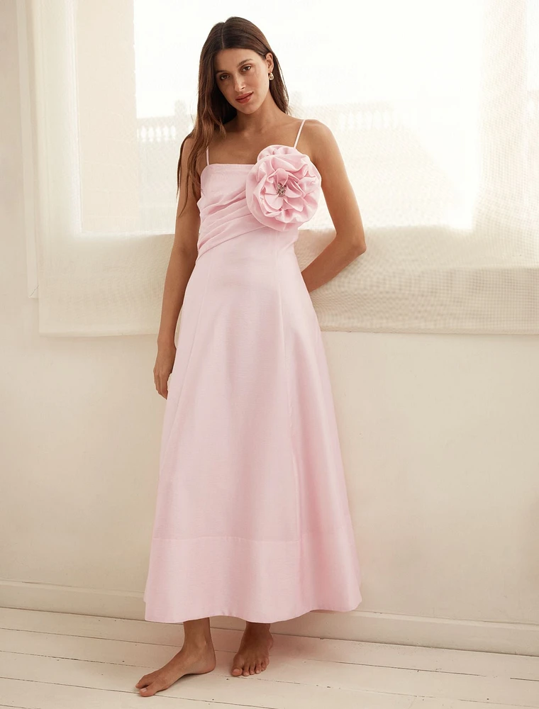 Felicia Flower Detail Midi Dress
