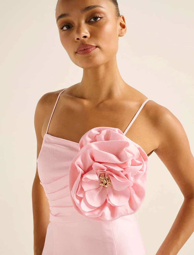 Felicia Flower Detail Midi Dress