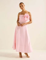 Felicia Flower Detail Midi Dress