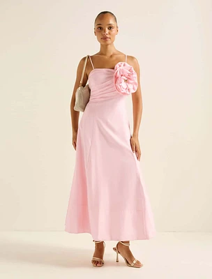 Felicia Flower Detail Midi Dress