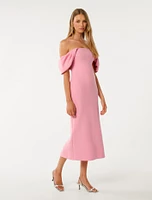 Jacinta Off-Shoulder Bodycon Midi Dress