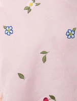 Clara Embroidered Linen Mini