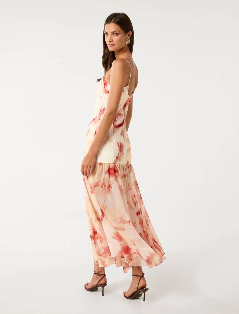 Luca Dropped Waist Maxi Dress