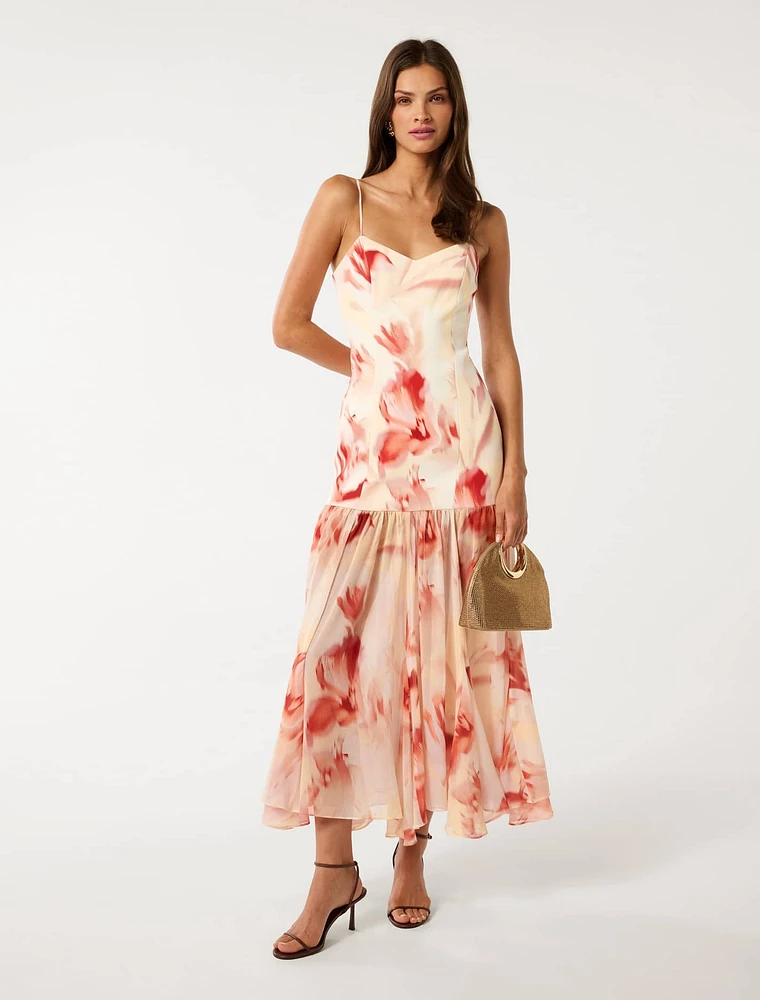 Luca Dropped Waist Maxi Dress