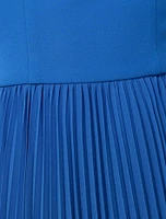 Louise Off Shoulder Pleat Midi Dress