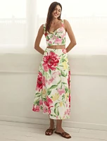 Talia Printed Midi Skirt