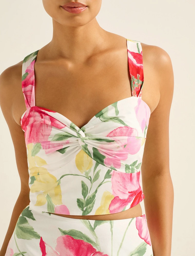 Talia Twist Front Bustier Top
