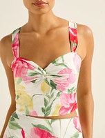 Talia Twist Front Bustier Top