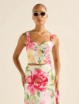 Talia Twist Front Bustier Top