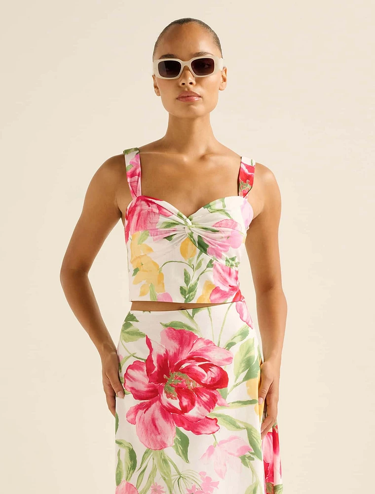 Talia Twist Front Bustier Top