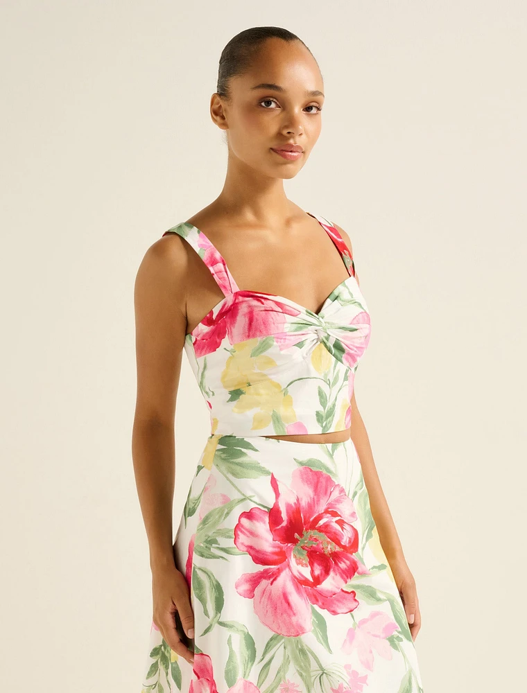 Talia Twist Front Bustier Top