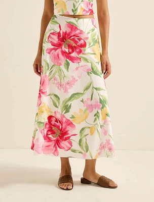 Talia Printed Midi Skirt