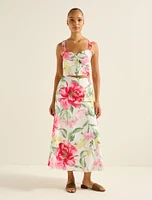 Talia Printed Midi Skirt