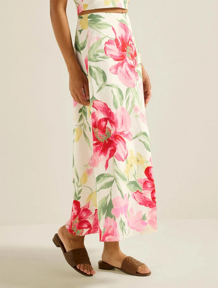 Talia Printed Midi Skirt