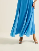 Dahlia Contrast Godet Maxi Dress
