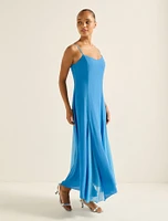 Dahlia Contrast Godet Maxi Dress