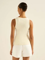 Pia Applique Scoop Neck Tank