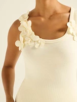 Pia Applique Scoop Neck Tank