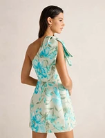 Darcy One-Shoulder Bow Mini Dress