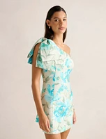 Darcy One-Shoulder Bow Mini Dress