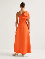 Danni Asym Bow Midi Dress