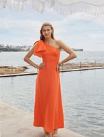 Danni Asym Bow Midi Dress