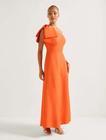 Danni Asym Bow Midi Dress