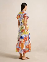 Posie Puff Sleeve Midi Dress