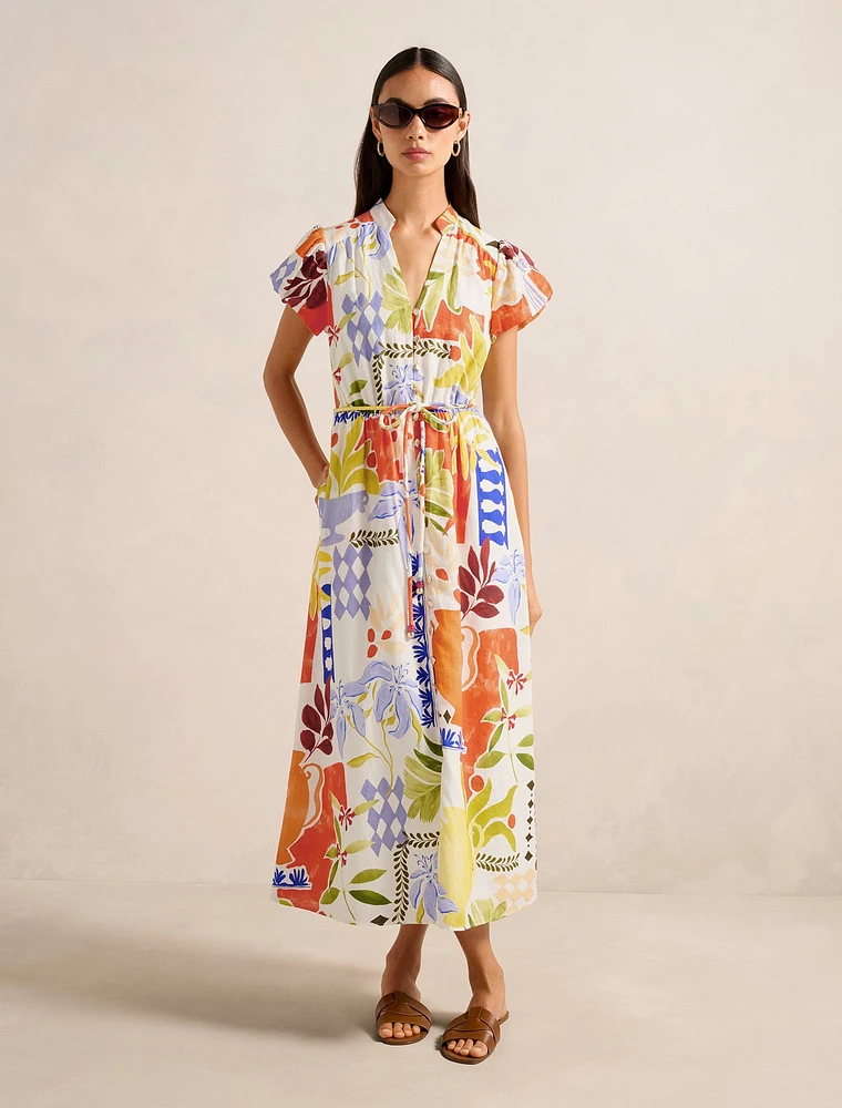 Posie Puff Sleeve Midi Dress